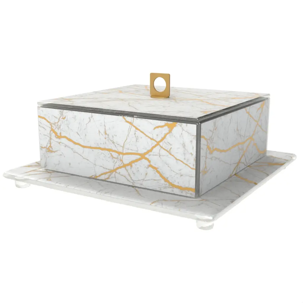 Cloche Food Cover in Milk White - Welcome Amenities - 3/4 View