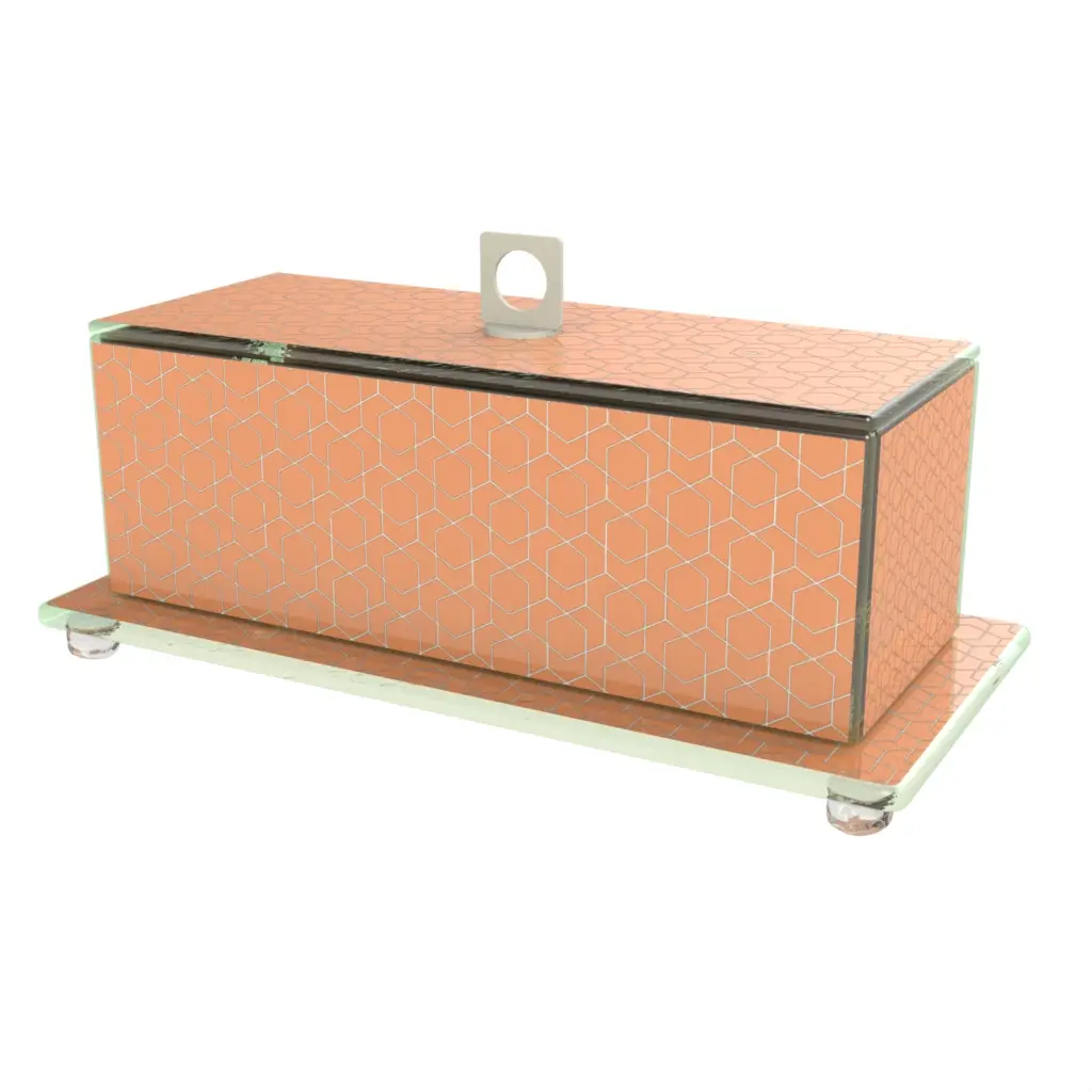 Cloche Food Cover in Apricot Crush - Welcome Amenities - 3/4 View