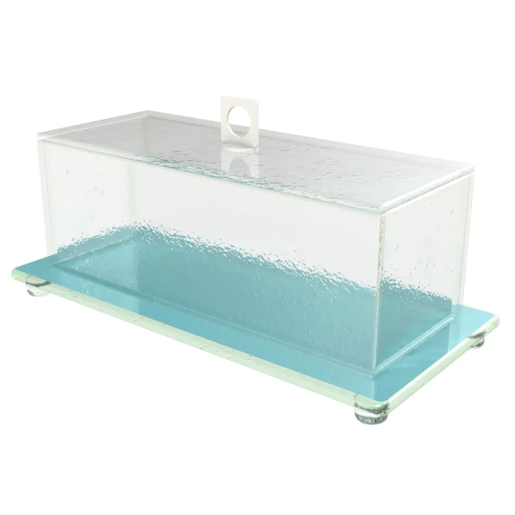 Cloche Food Cover in Porcelain Blue - Welcome Amenities - 3/4 View