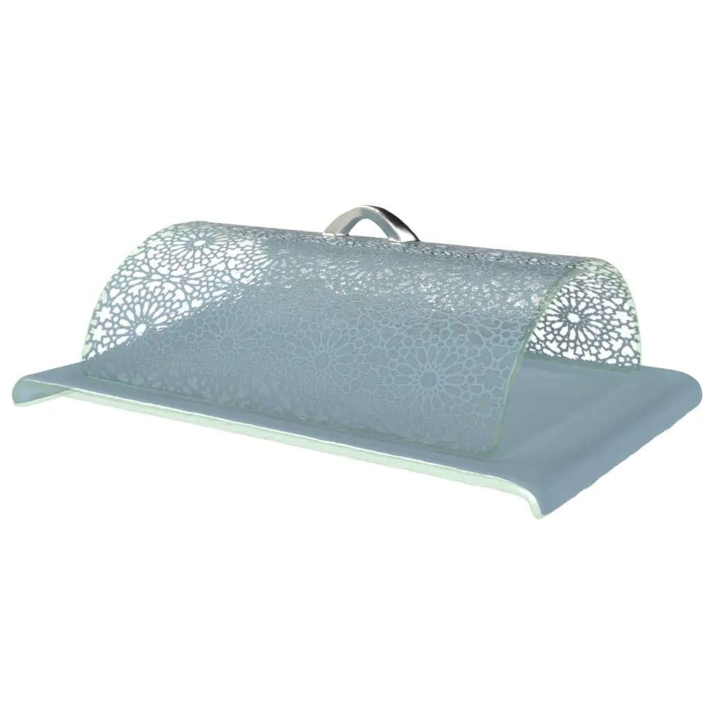 Cloche Food Cover in Light Blue - Welcome Amenities - 3/4 View