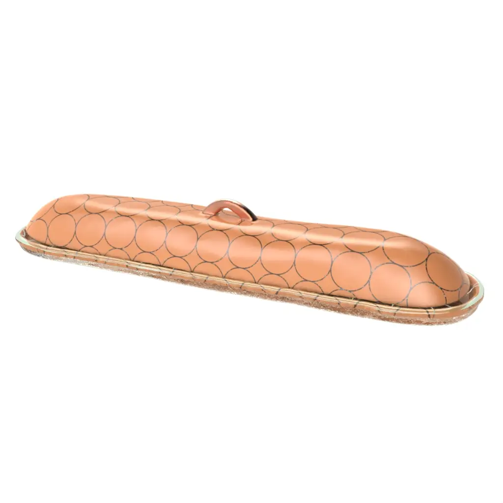 Cloche Plate in Apricot Crush - Welcome Amenities - 3/4 View
