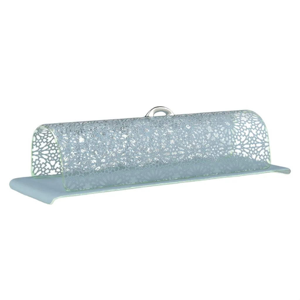 Cloche Plate in Light Blue - Welcome Amenities - 3/4 View