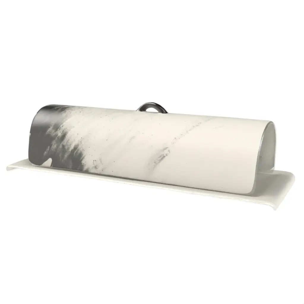 Cloche Plate in Birch White - Welcome Amenities - 3/4 View