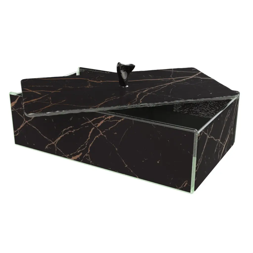 Covered Serving Dish in Black - Covered Serveware - 3/4 View