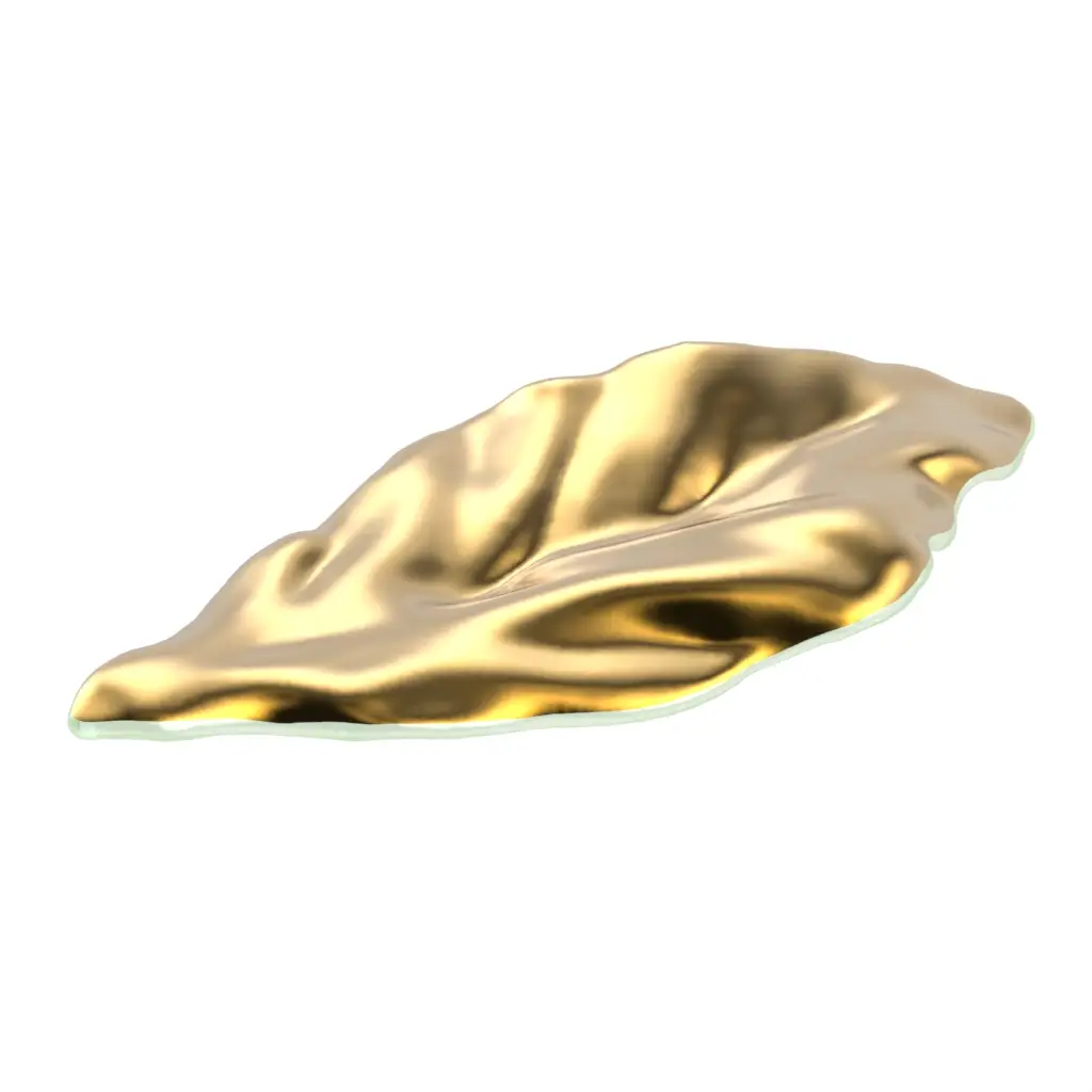 Decorative Accent Tray in Pure Gold - Hotel Room Decor - 3/4 View