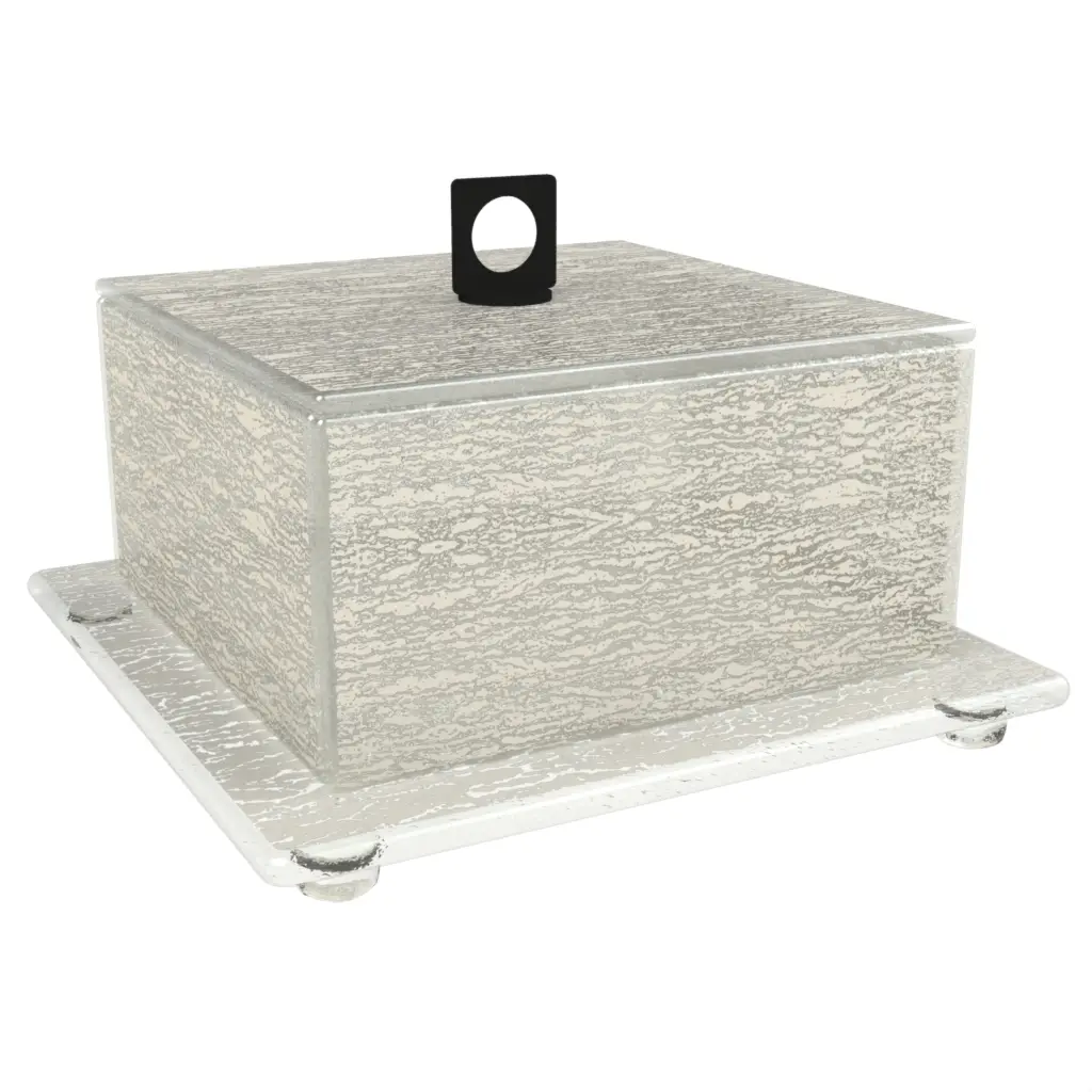 Dome Plate Cover in Birch White - Welcome Amenities - 3/4 View