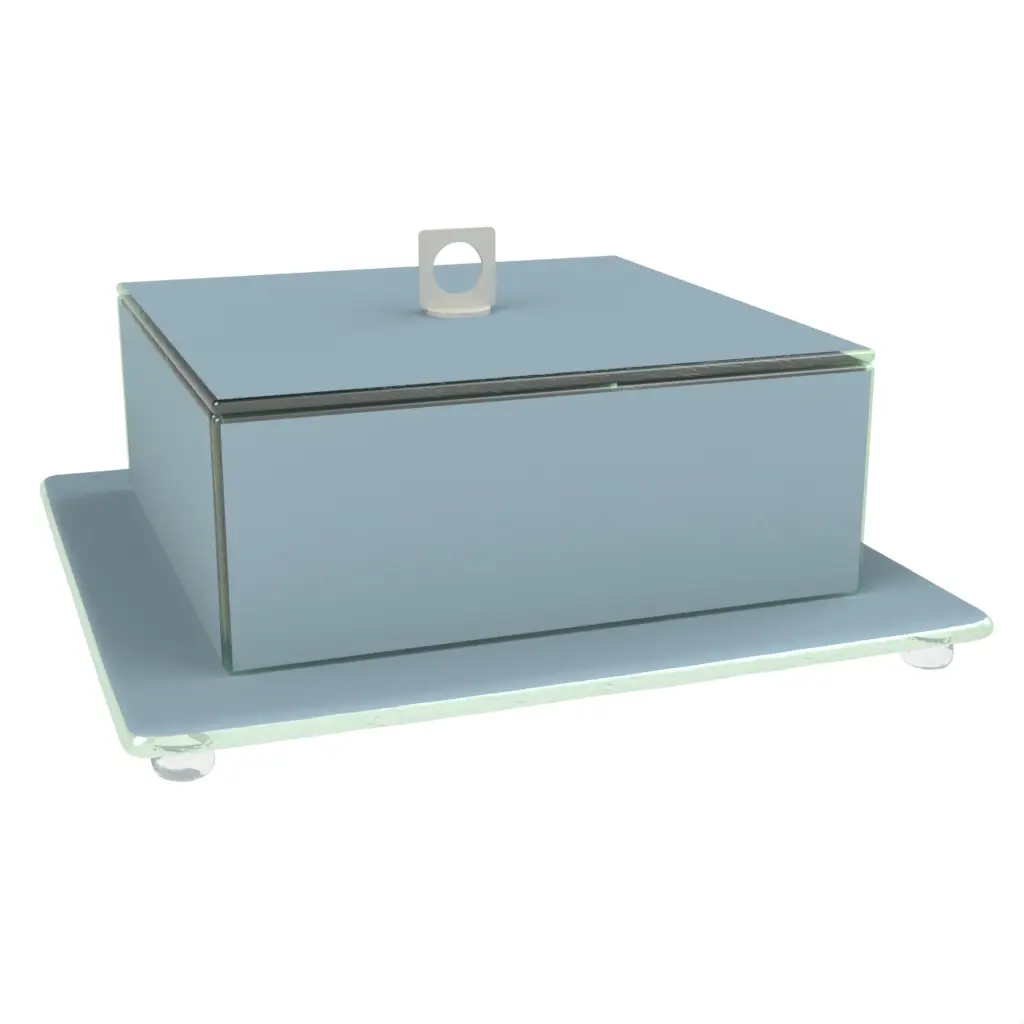 Dome Plate Cover in Light Blue - Welcome Amenities - 3/4 View