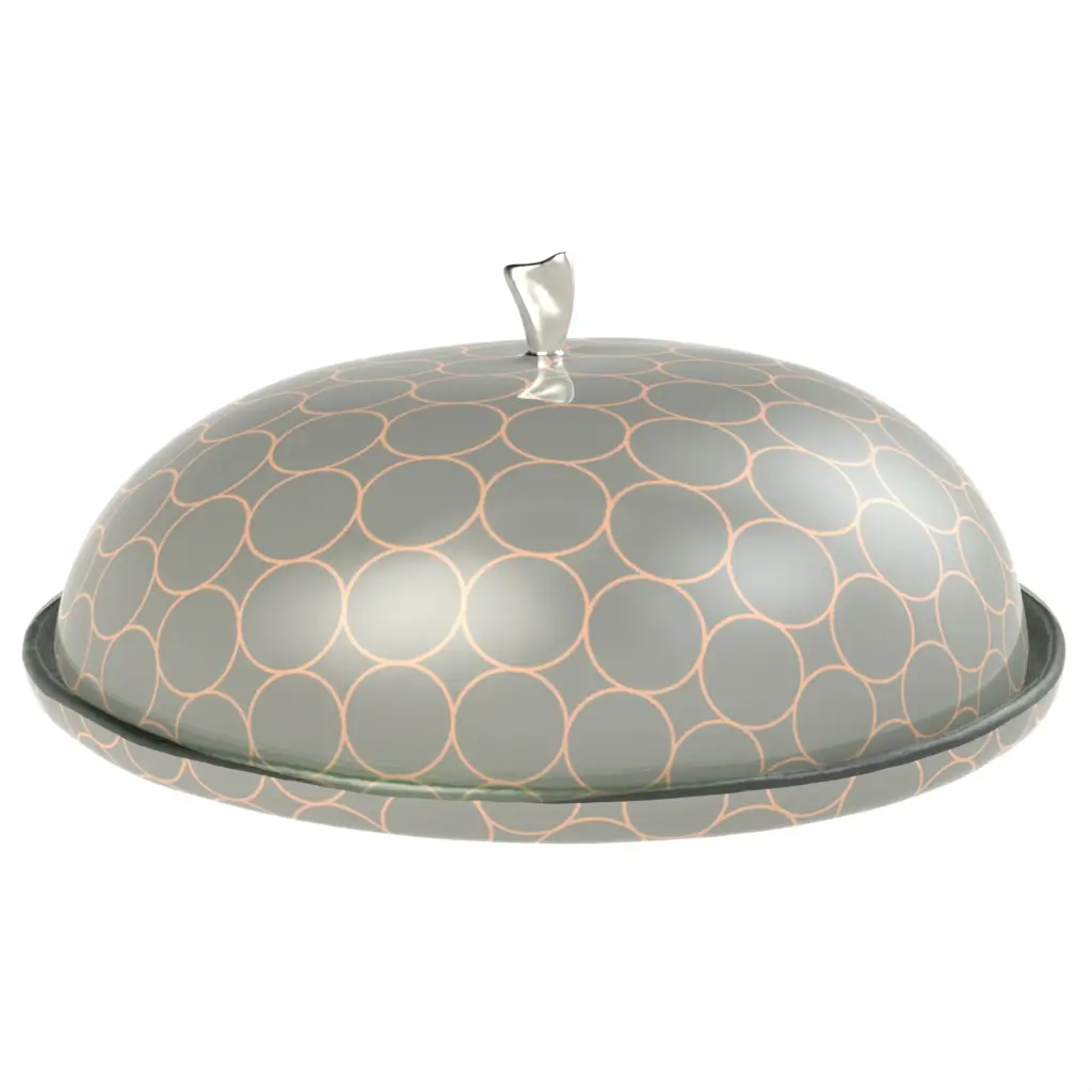 Dome Plate Cover in Dark Silver Gray - Welcome Amenities - 3/4 View