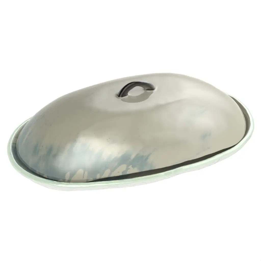 Dome Plate Cover in Gray - Welcome Amenities - 3/4 View