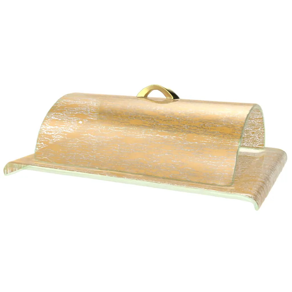 Dome Plate Cover in Matte Gold - Welcome Amenities - 3/4 View