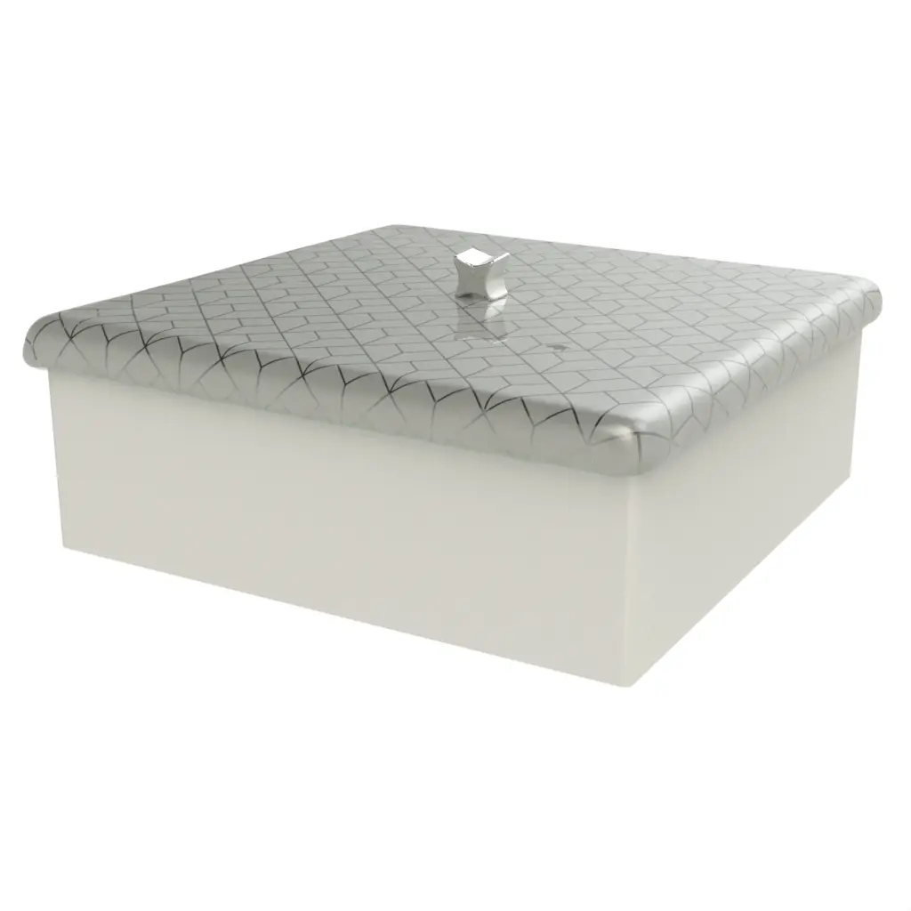 Dome Plate Cover in Dark Silver Gray - Welcome Amenities - 3/4 View