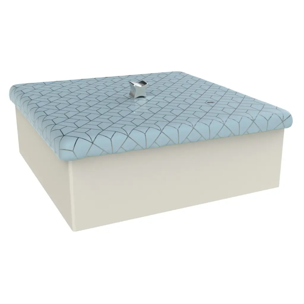 Dome Plate Cover in Light Blue - Welcome Amenities - 3/4 View