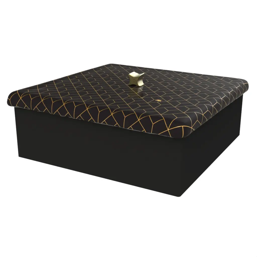 Dome Plate Cover in Black - Welcome Amenities - 3/4 View
