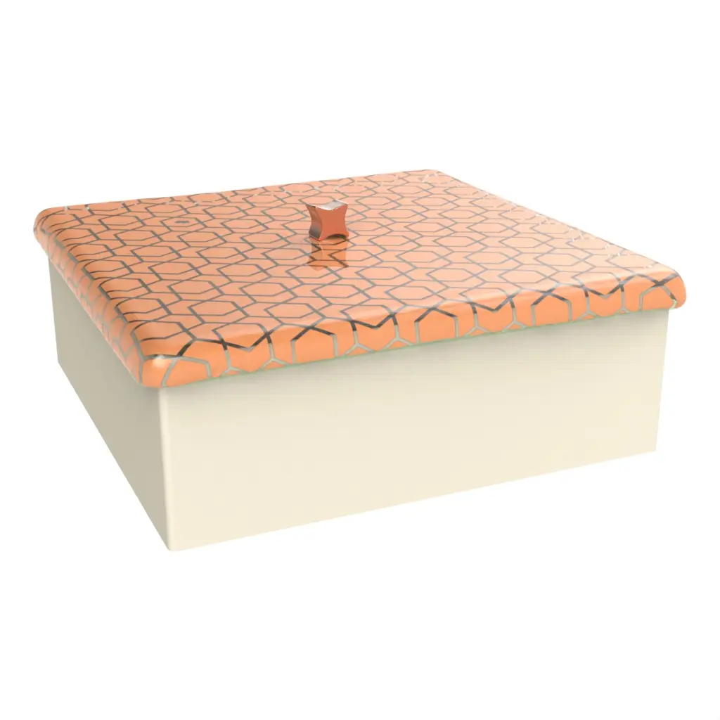 Dome Plate Cover in Apricot Crush - Welcome Amenities - 3/4 View