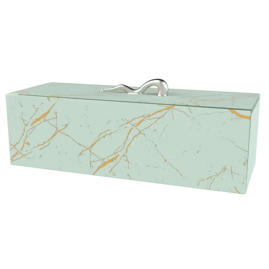Food Amenity Box in Teal Turquoise - Welcome Amenities - 3/4 View