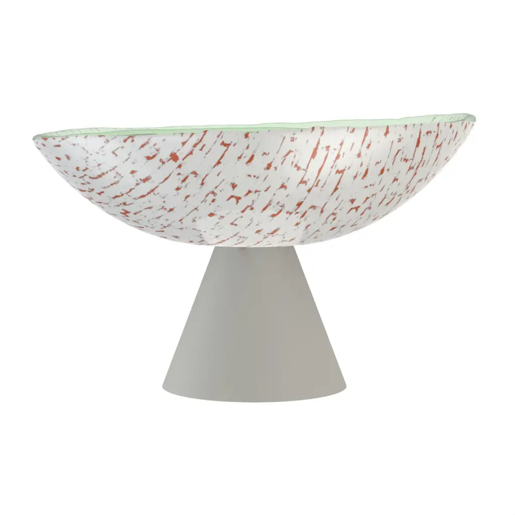 Footed Bowl In Light Silver Gray - Welcome Amenities - 3/4 View