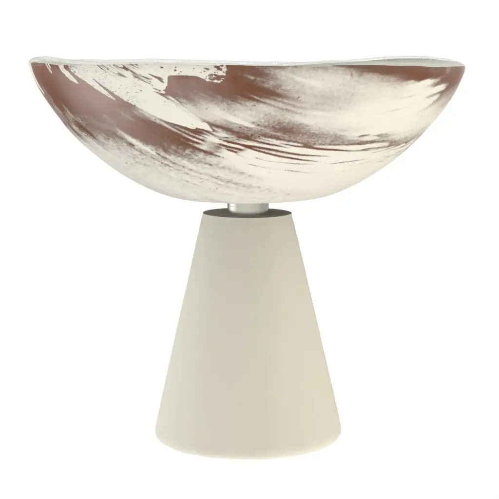 Footed Bowl Centerpiece in Birch White - Welcome Amenities - 3/4 View