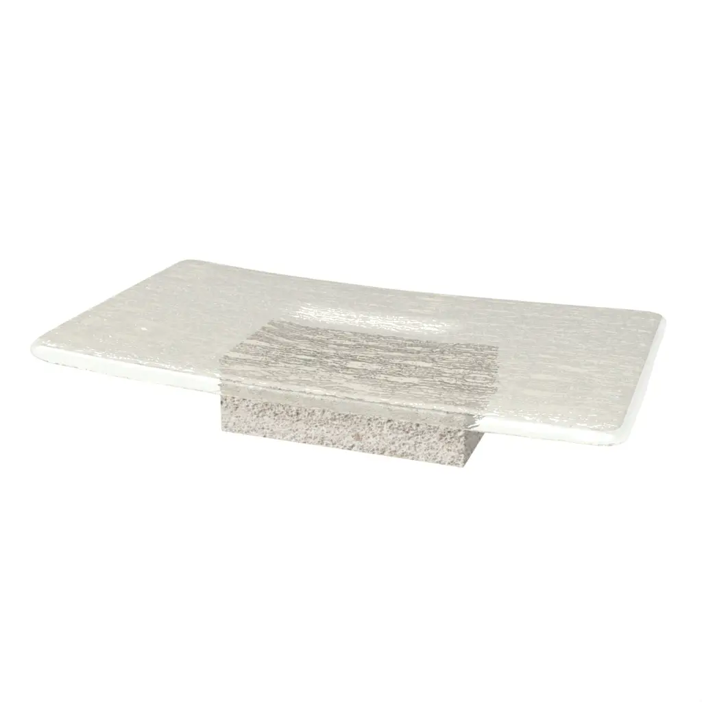 Footed Bowl Centerpiece in Birch White - Welcome Amenities - 3/4 View
