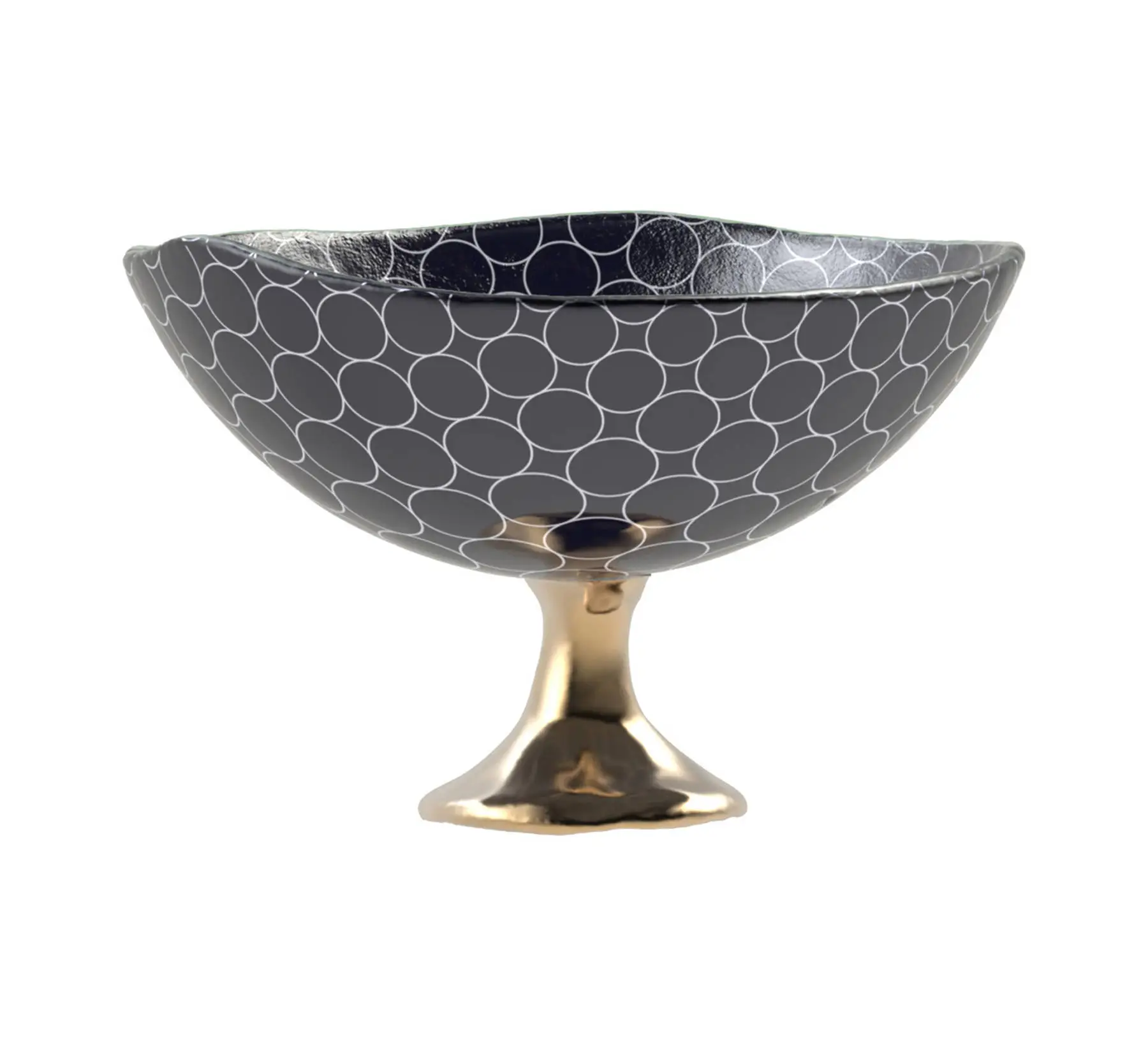 Footed Bowl Centerpiece in Night Blue - Welcome Amenities - 3/4 View
