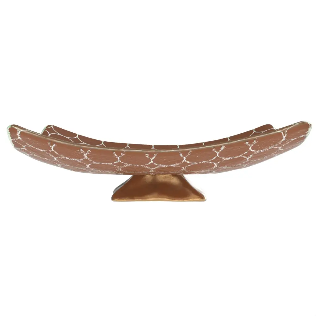 Footed Fruit Bowl in Tobacco Brown - Welcome Amenities - 3/4 View