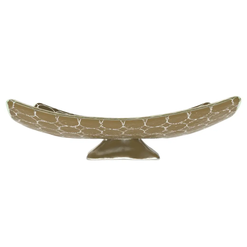 Footed Fruit Bowl in Olive Green - Welcome Amenities - 3/4 View