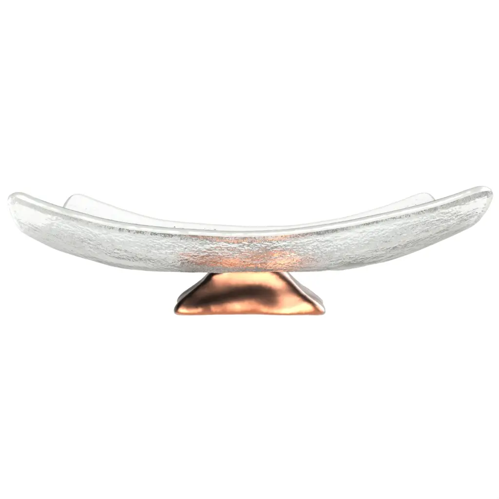 Footed Fruit Bowl in Glass With Texture - Welcome Amenities - 3/4 View