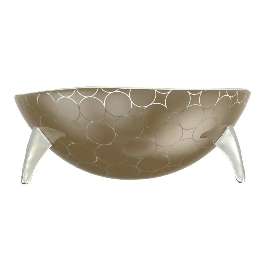 Footed Fruit Bowl in Olive Green - Welcome Amenities - 3/4 View