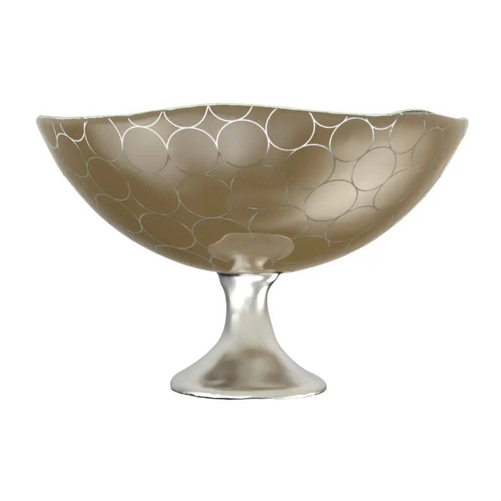 Footed Fruit Bowl in Olive Green - Welcome Amenities - 3/4 View