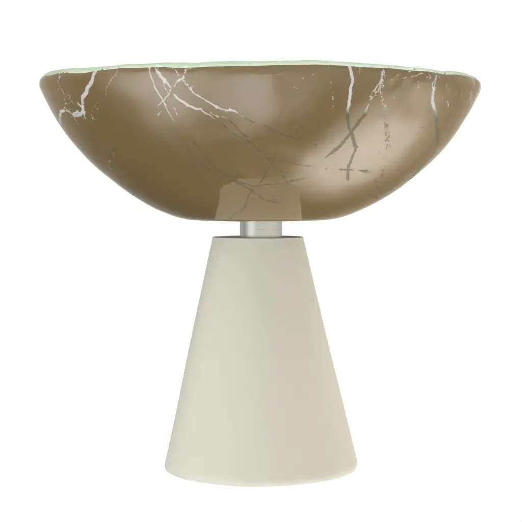 Footed Fruit Bowl in Olive Gray - Welcome Amenities - 3/4 View