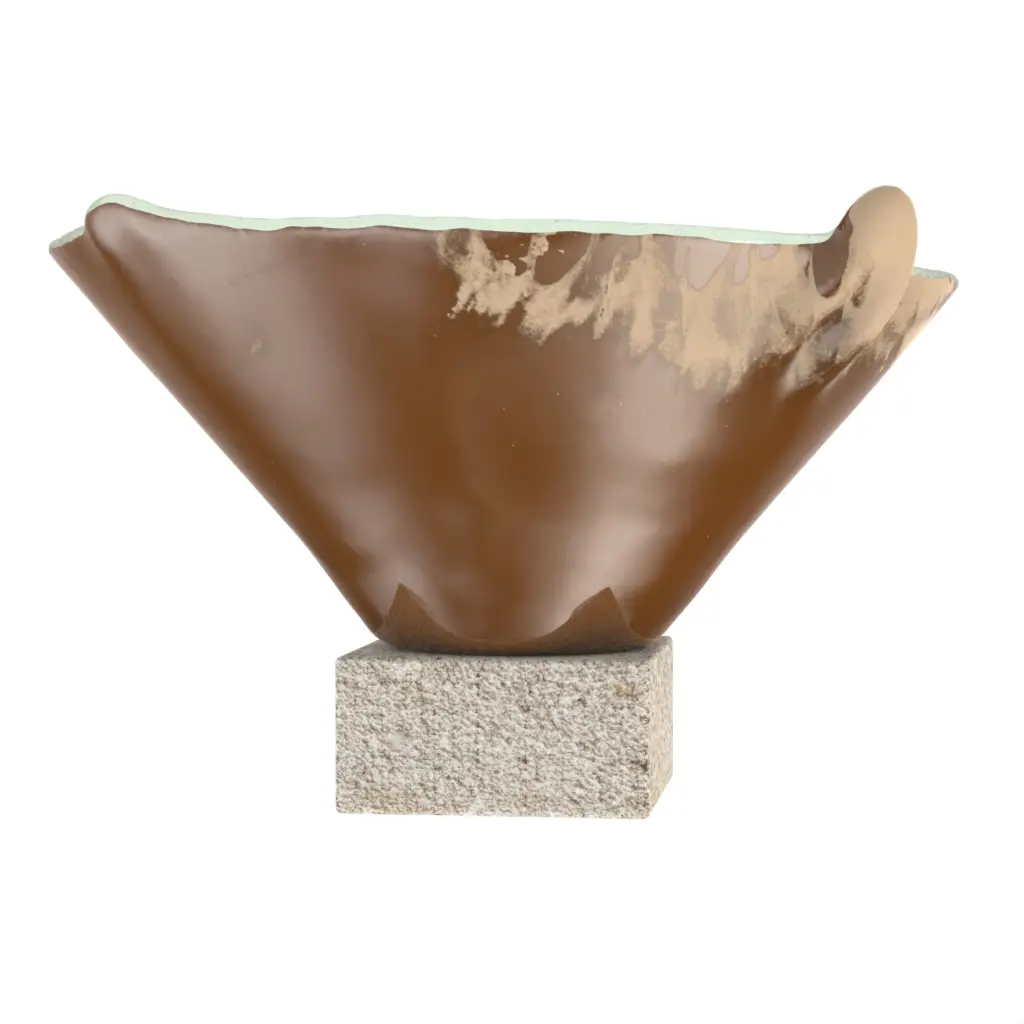 Footed Fruit Bowl in Golden Brown - Welcome Amenities - 3/4 View