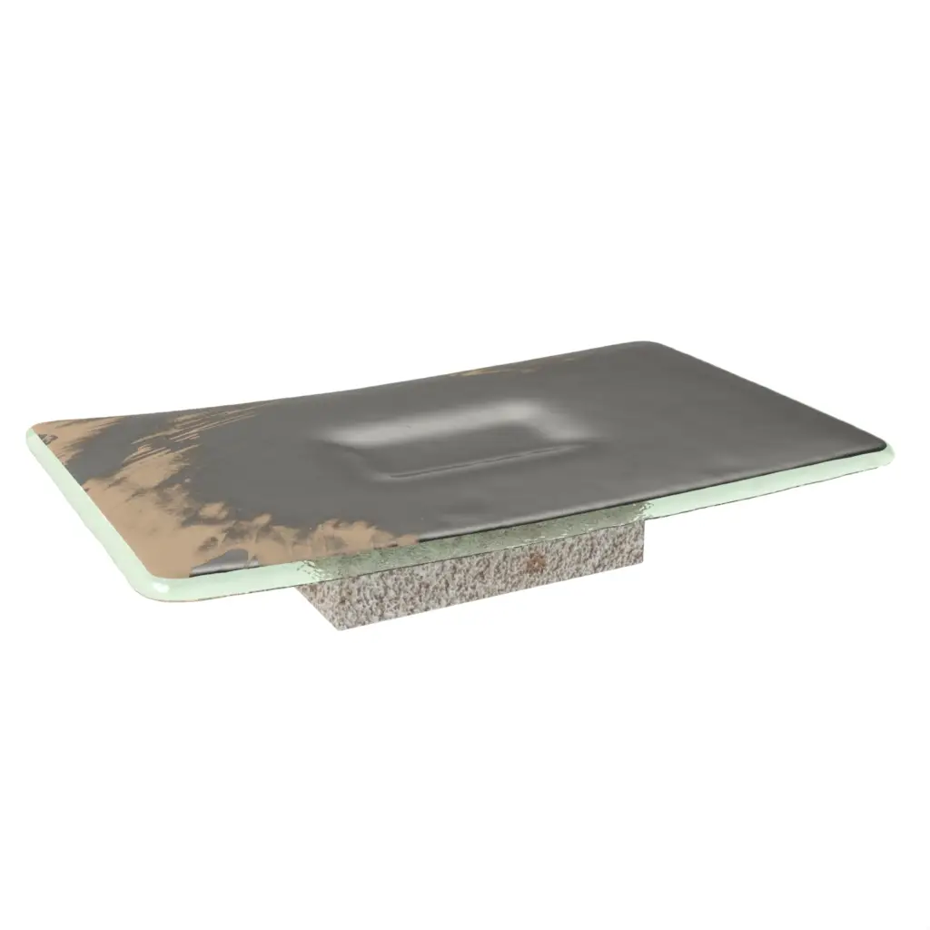Footed Fruit Bowl in Dark Gray - Welcome Amenities - 3/4 View