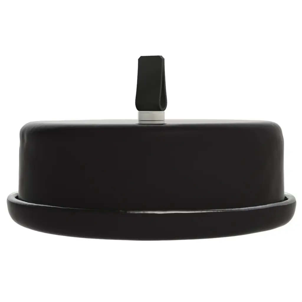 Glass Domed Serving Tray in Black - Welcome Amenities - 3/4 View