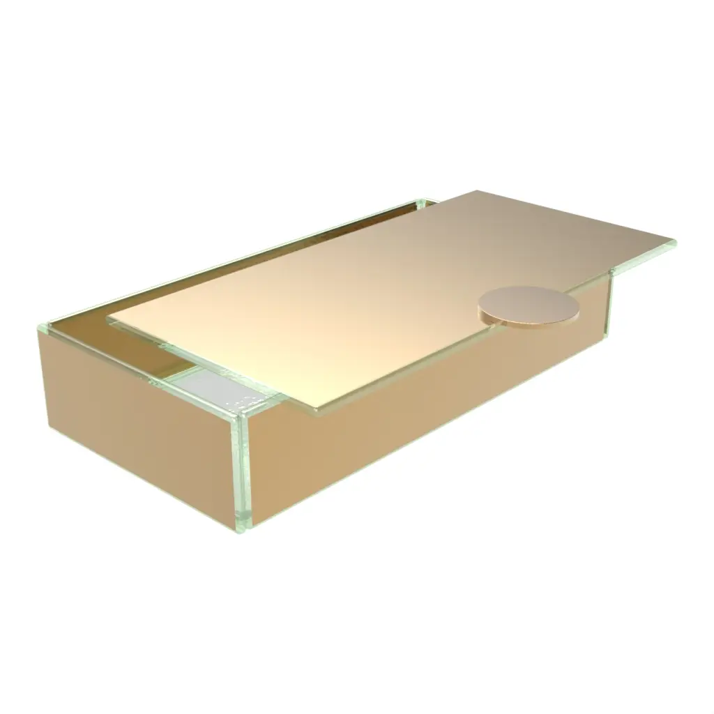Gold Bento Box in Pure Gold - Specialty Serveware - 3/4 View