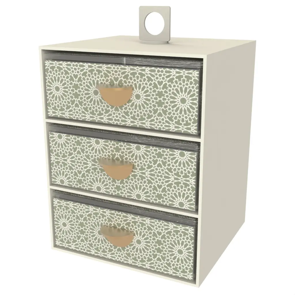 High Tea Box in Birch White - Specialty Serveware - 3/4 View