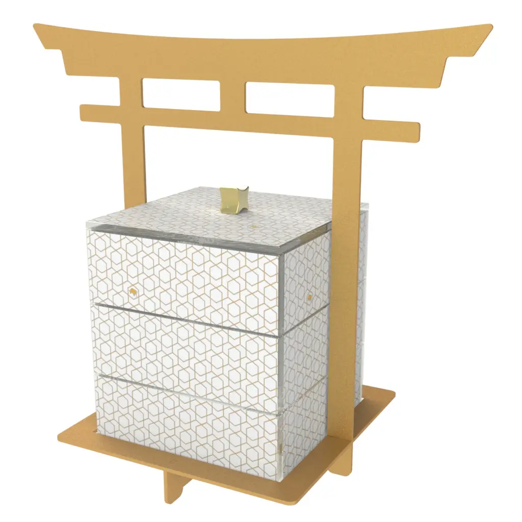 Japanese Style Bento Box in Milk White - Specialty Serveware - 3/4 View