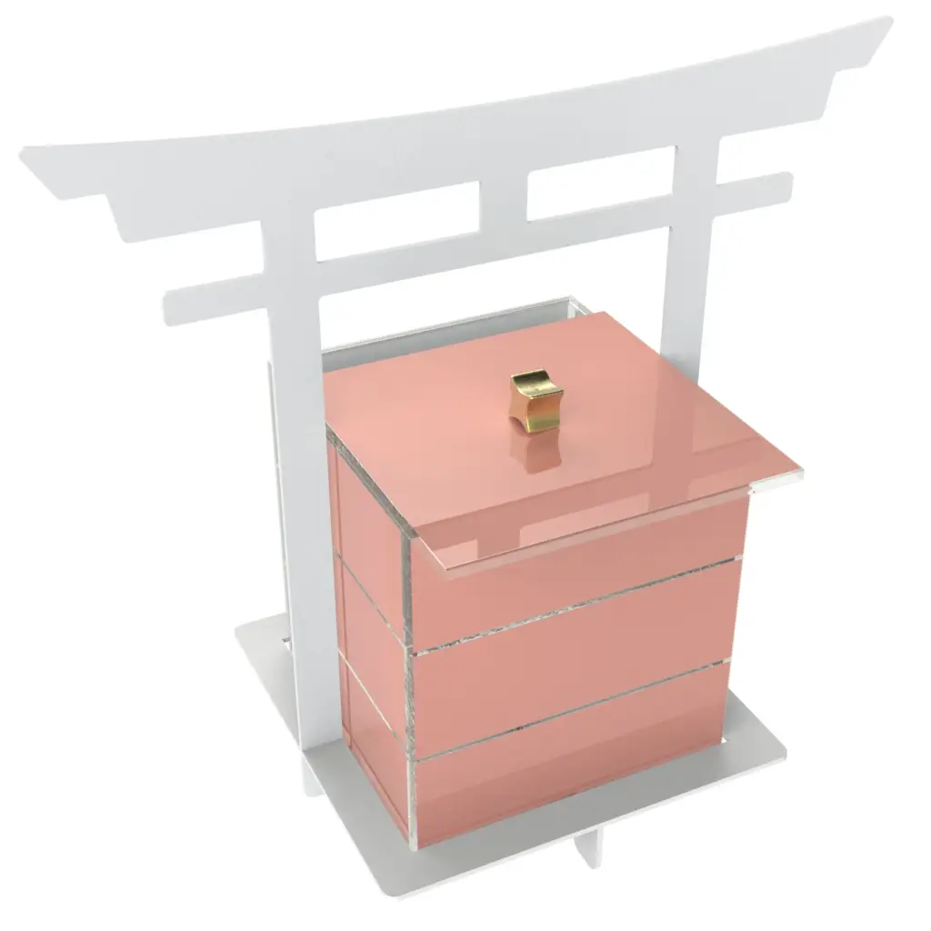 Japanese Style Bento Box in Milk White - Specialty Serveware - 3/4 View