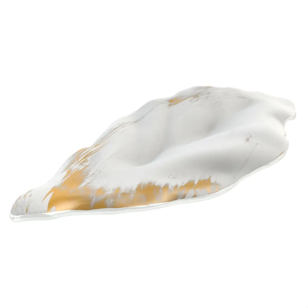 Leaf Shaped Plate in Milk White - Leaf Shaped Plates - 3/4 View