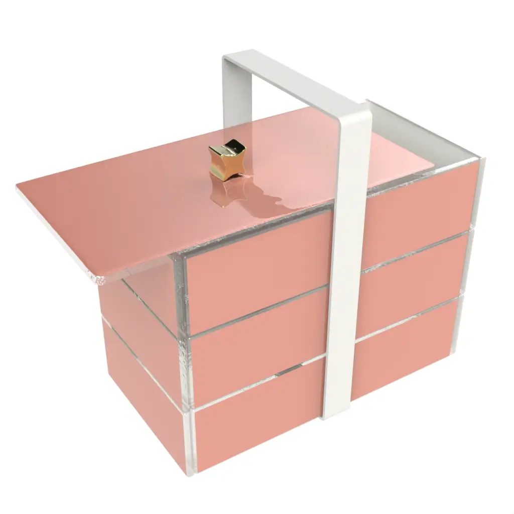 Luxury Bento Box in Milk White - Specialty Serveware - 3/4 View