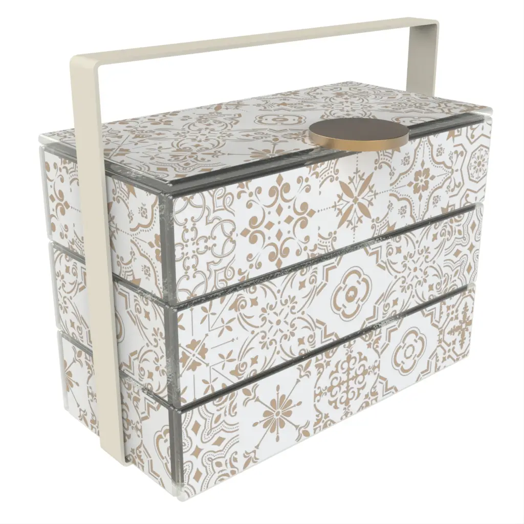 Luxury Picnic Set in Milk White - Specialty Serveware - 3/4 View
