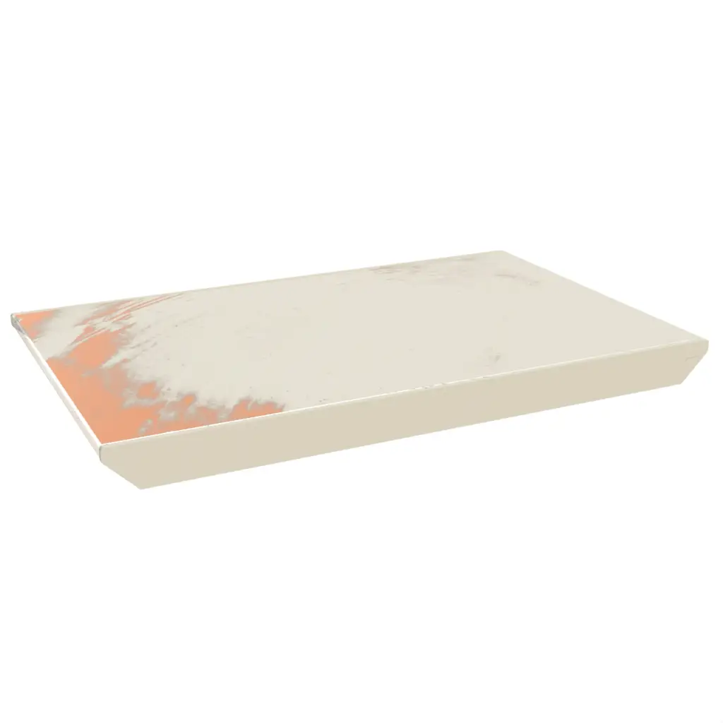 Modern Accent Tray in Birch White - Hotel Room Decor - 3/4 View