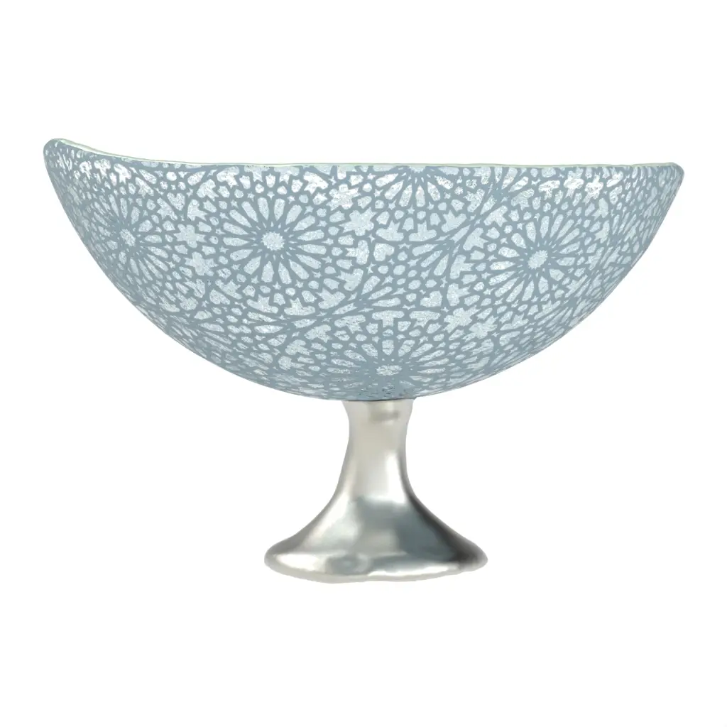 Pedestal Bowl in Light Blue - Welcome Amenities - 3/4 View