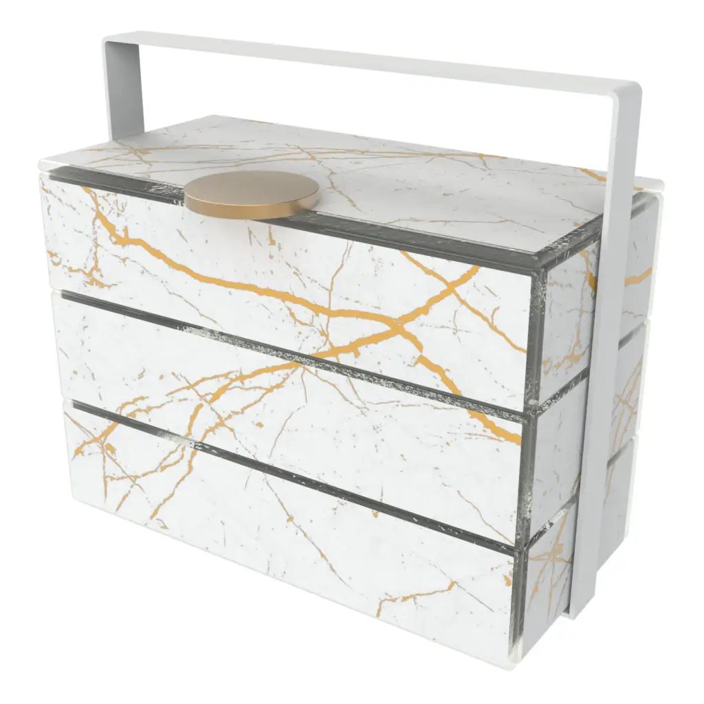 Picnic Bento Box in Milk White - Specialty Serveware - 3/4 View