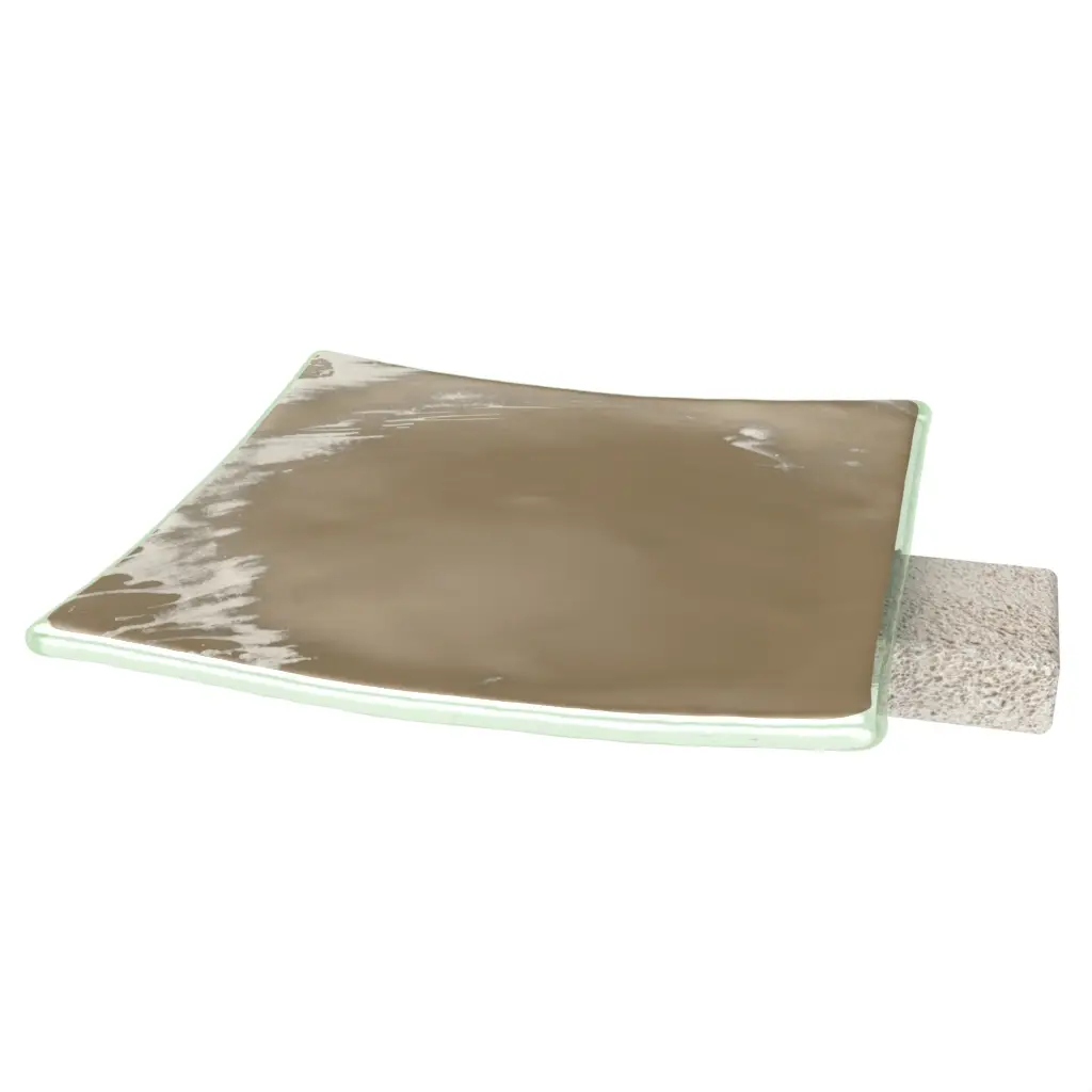 Small Footed Bowl in Olive Gray - Welcome Amenities - 3/4 View