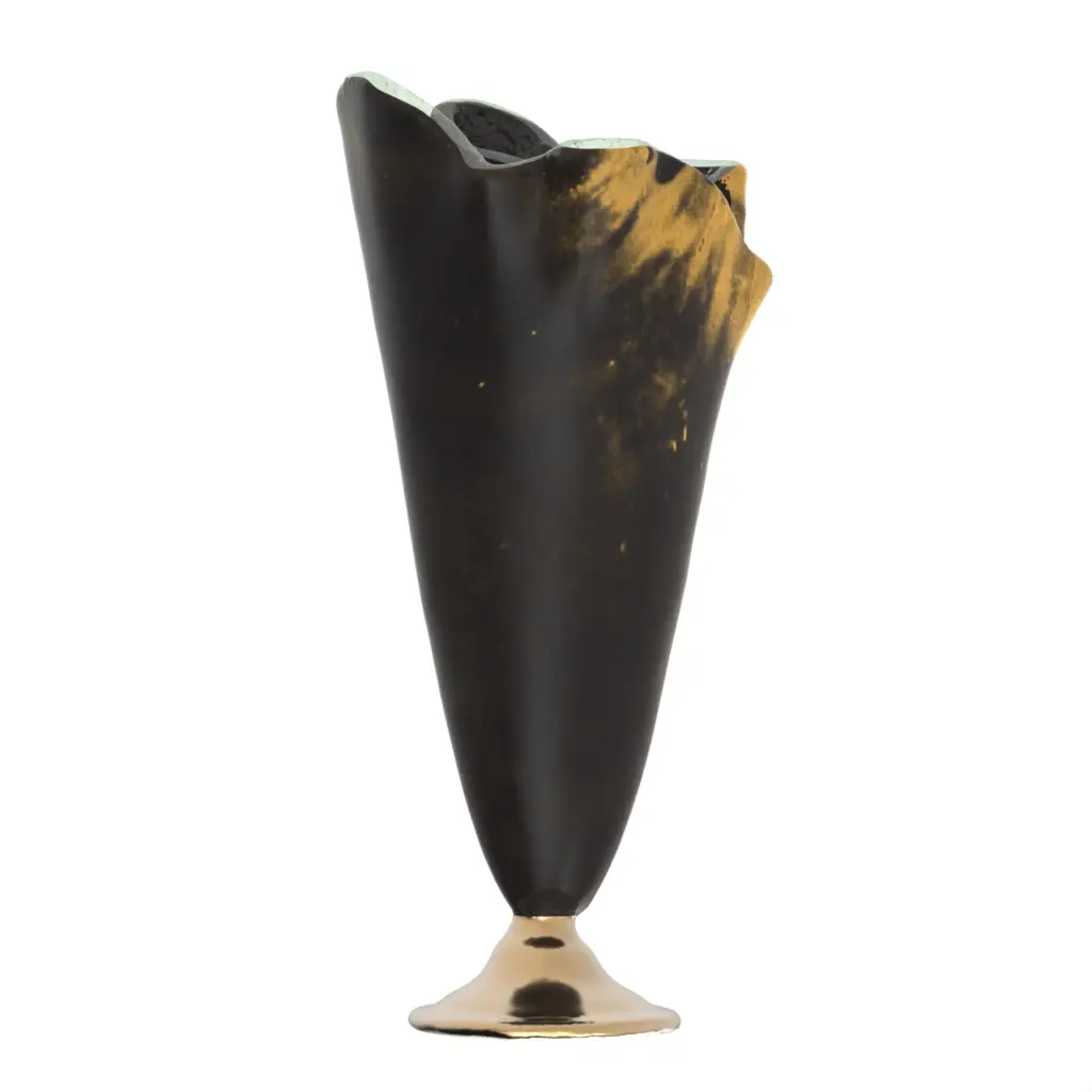 Statement Vase in Black - Hotel Room Decor - 3/4 View