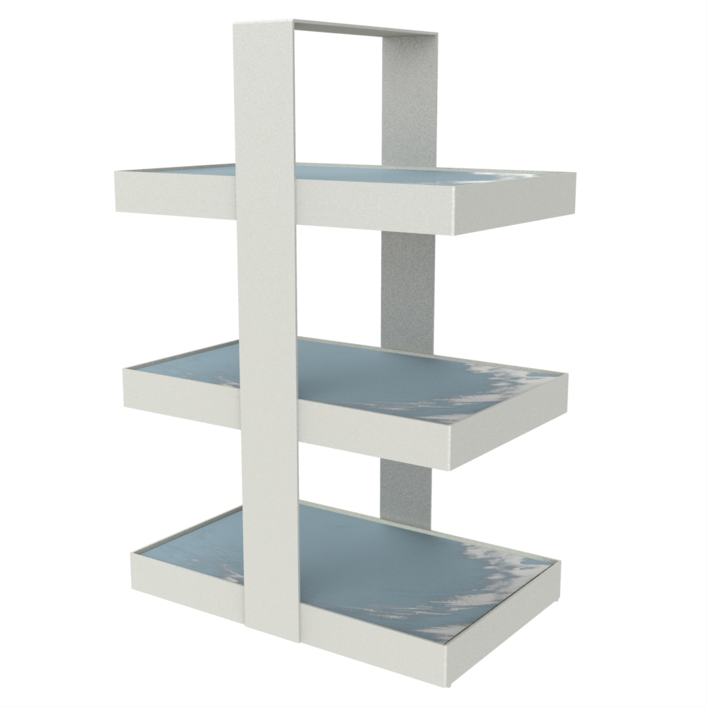 Tiered Dessert Stand in Light Blue - Tea Stands - 3/4 View