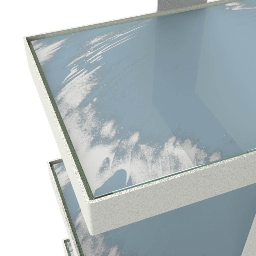 Tiered Dessert Stand in Light Blue - Tea Stands - Detail View