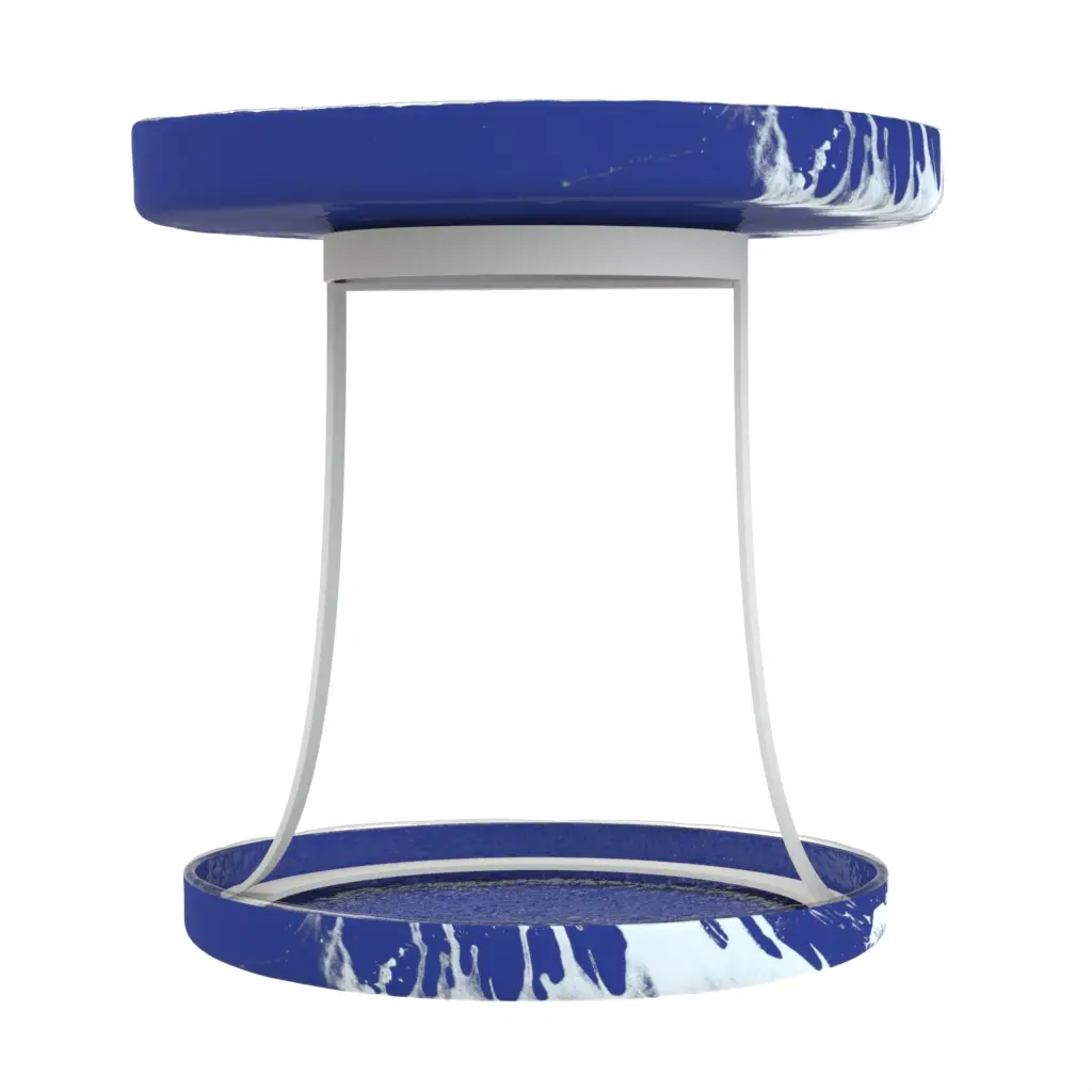 2 Tier Seafood Tower Set in Cobalt Blue - Specialty Serveware - 3/4 View