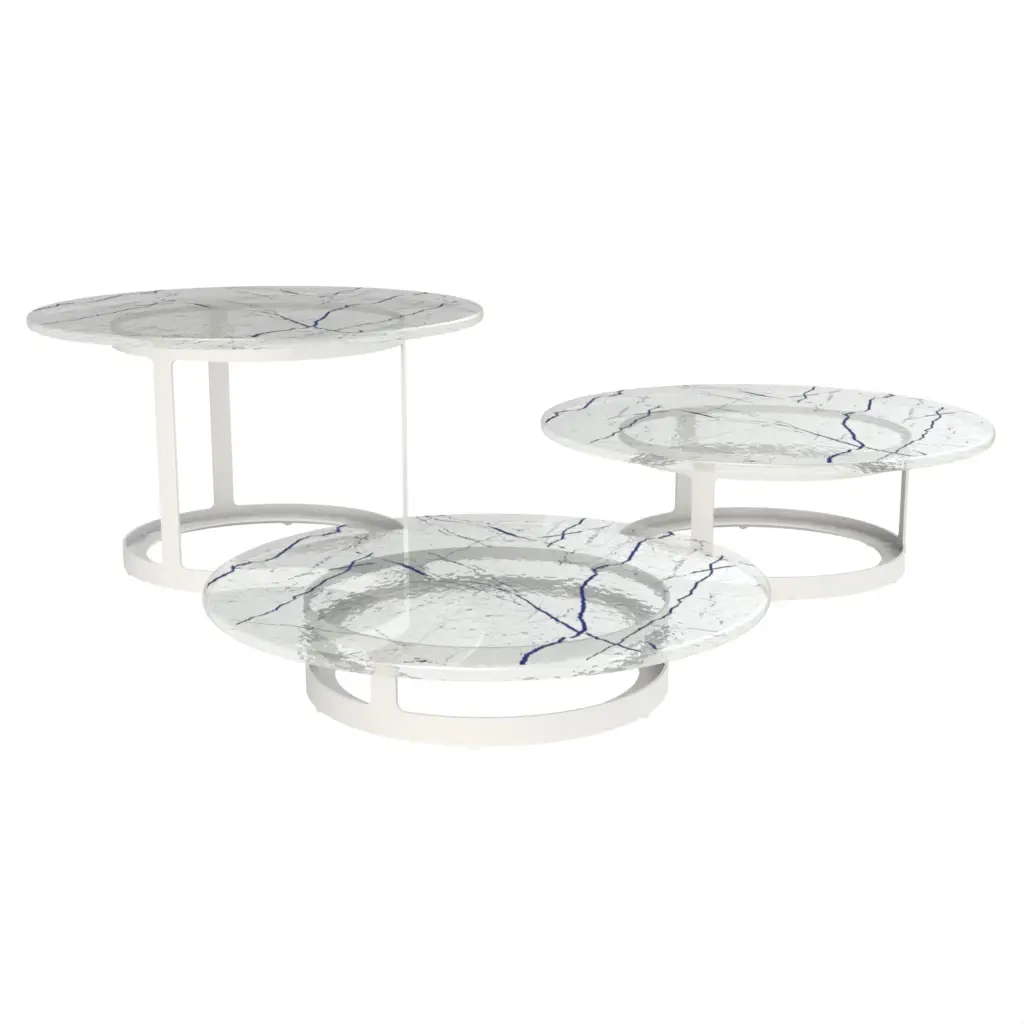 3 Tier Platter in Cobalt Blue - Serving Stands - 3/4 View