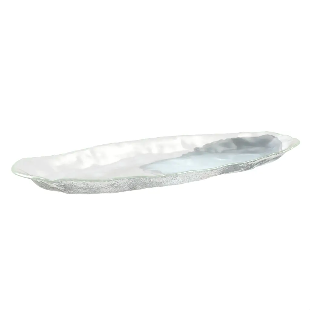 Boat Shaped Bowl in Light Blue - Extra Large Serving Platters & Bowls - 3/4 View