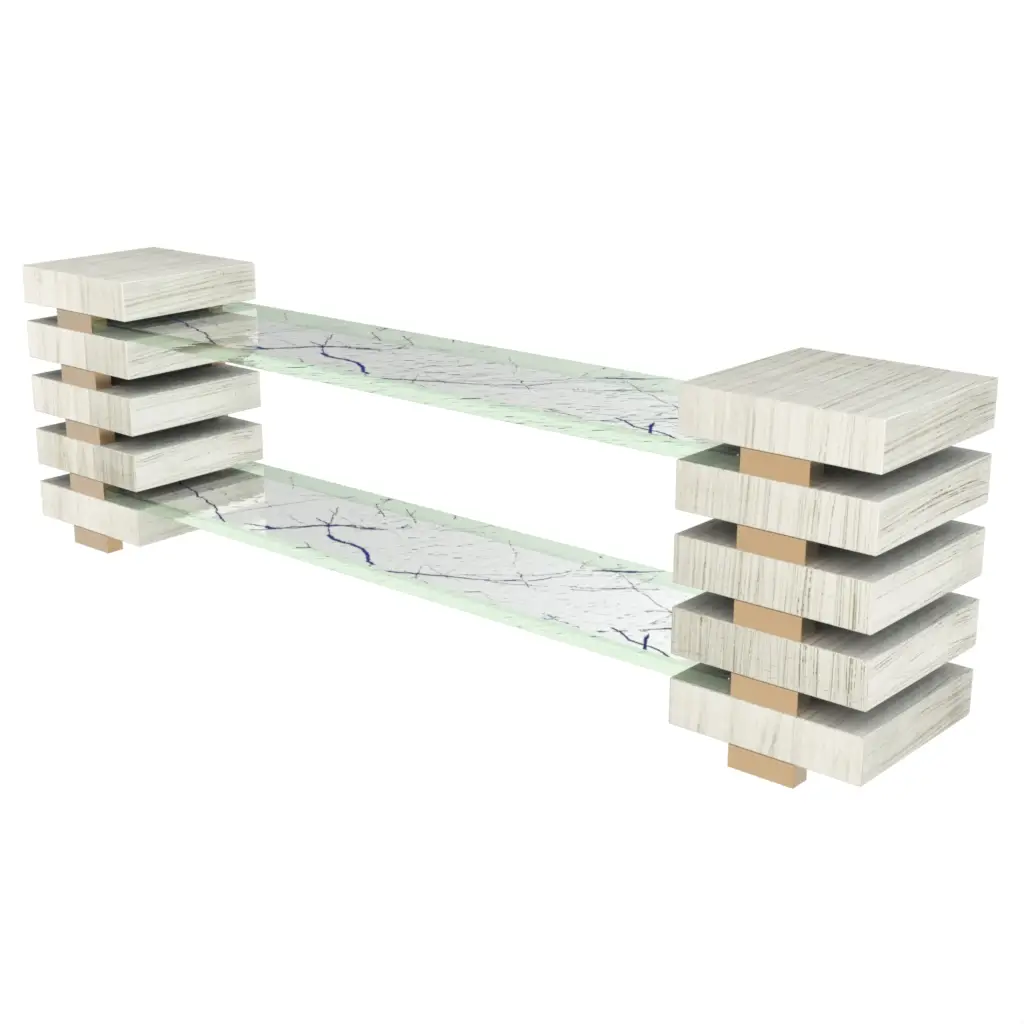 Buffet Display Stands - Buffet Risers Stands | MyGlassStudio - 3/4 View